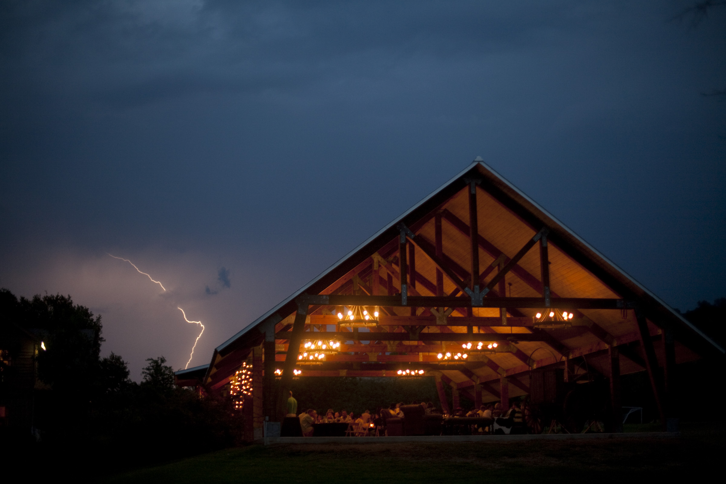 Pavilion at night